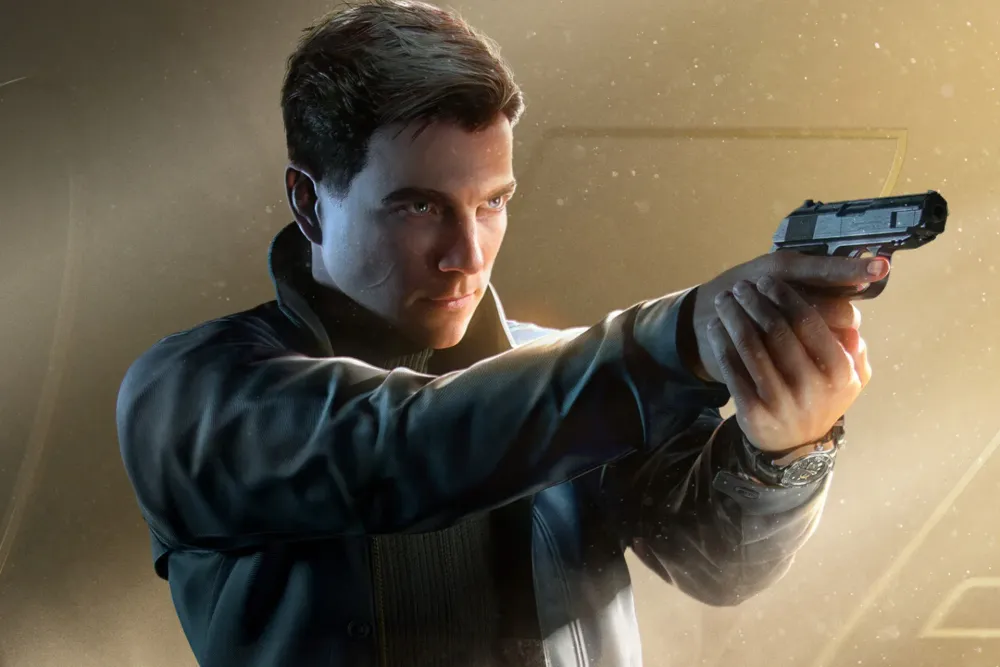 A young James Bond aims a pistol in key art for 007 First Light.