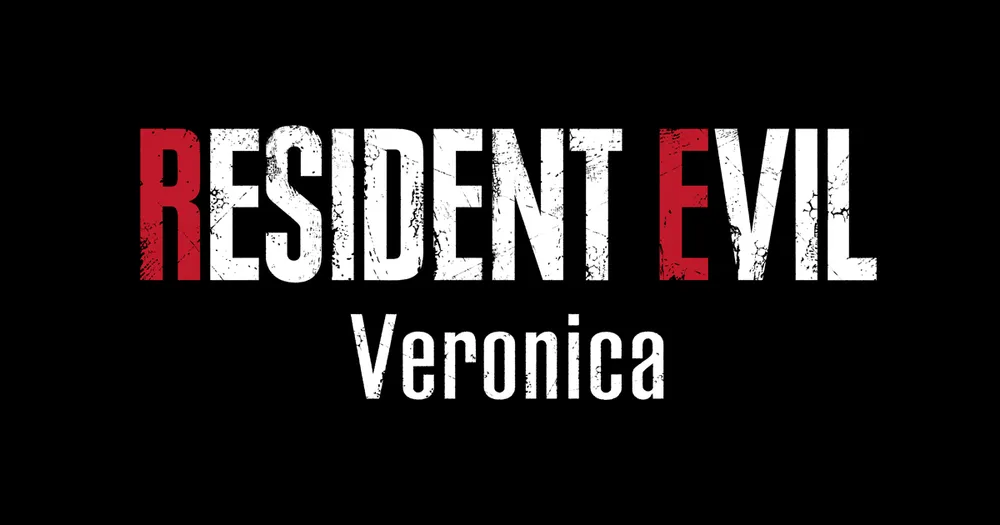 The Resident Evil Code: Veronica title logo in distressed red and white lettering on black.